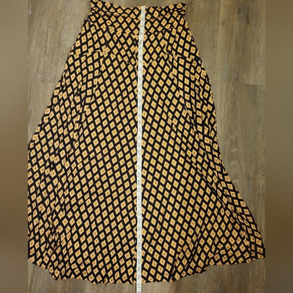 Anthropologie Maeve Diamond Print Maxi Skirt Size Medium - Picture 8 of 10